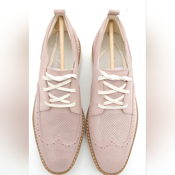 Cole Haan Women's Originalgrand Platform Wing Tip Oxford Rose Gold Shimmer - Picture 8 of 11